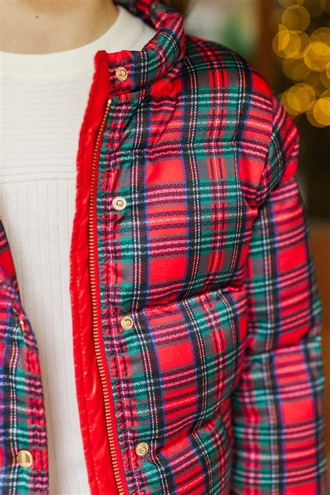 Plaid Puffer Jacket