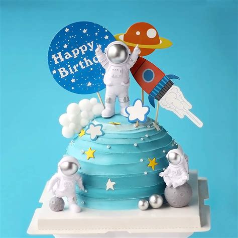 Aprildecember666 Space Astronaut Cake Toppers - Set of 11 with India | Ubuy
