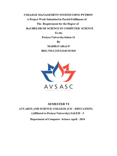 Image result for Project Report First Page