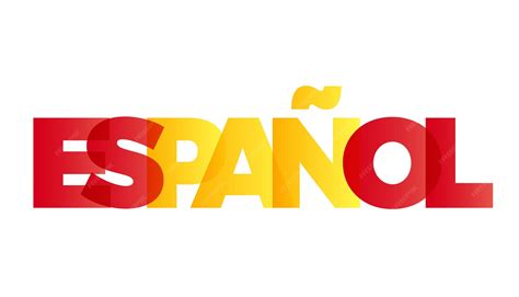 Premium Vector | The word Spanish Vector banner with the text colored ...