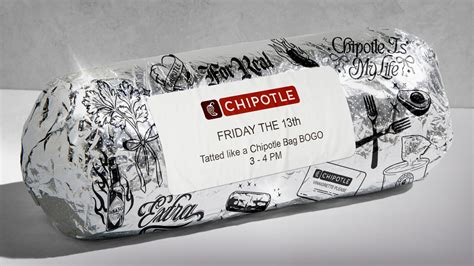 Chipotle offers BOGO burritos, temporary tattoos on Friday the 13th | kare11.com