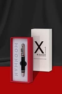 Moonman X1 Retractable Black Resin, Iridium 0.38MM Nib Fountain Pen ...