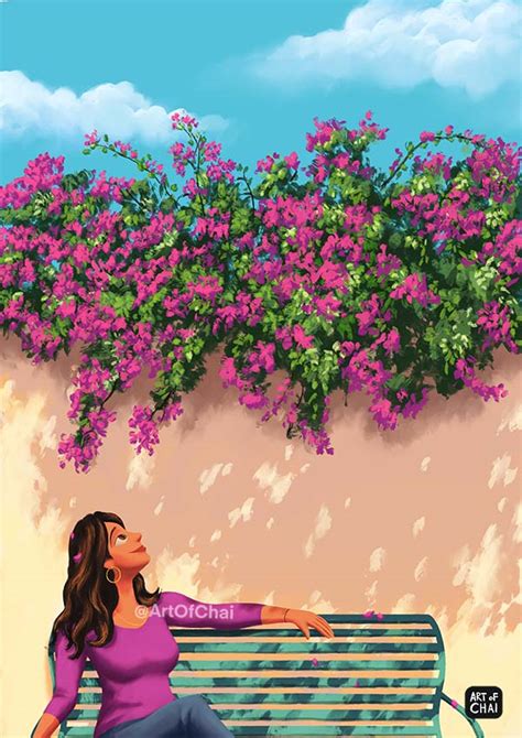 Bougainvillea Blossoms - Art Print – Ru&Chai