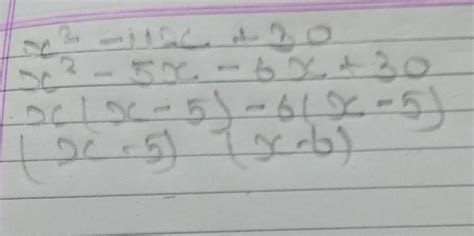 Factorise x2 – 11x + 30 - Brainly.in