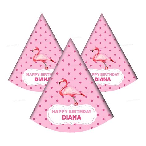 Flamingo Theme Customized Hat | Personalized Birthday Party Supplies ...