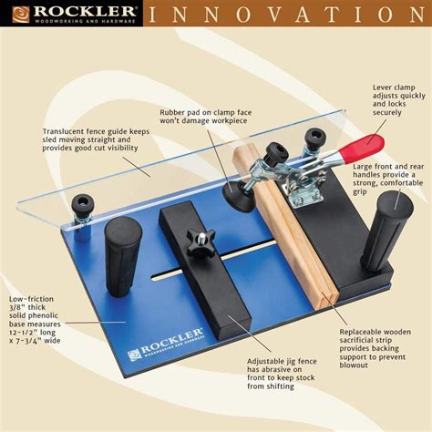 Buy Rockler Rail Coping Sled for Router Table – Round Handle Router ...