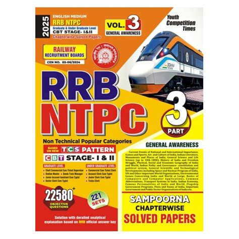 RRB NTPC CBT Stage-I & II General Awareness Solved Papers Vol-3 | 1st ...