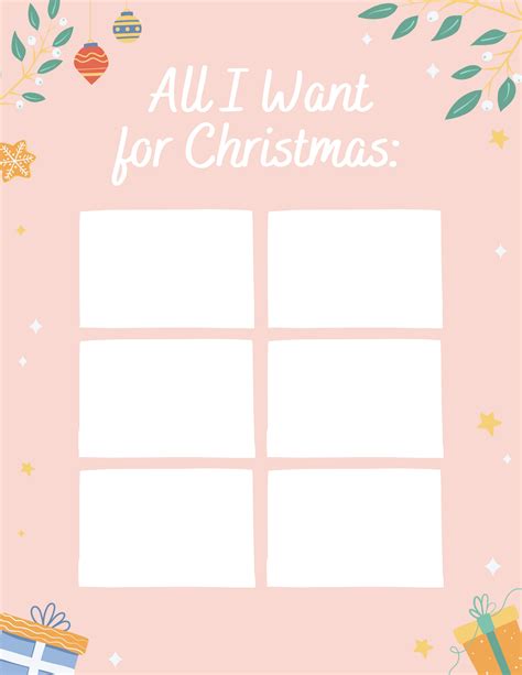 Christmas List Template {9 FREE Gorgeous Printables!} - Make Life Lovely