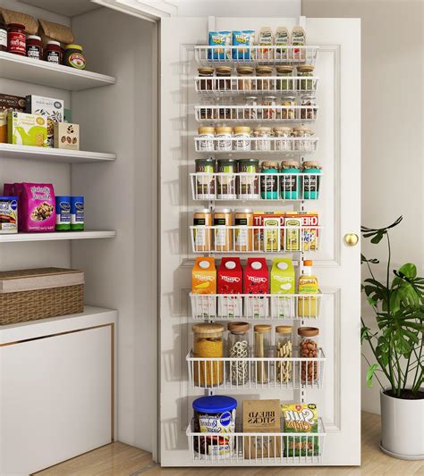 Pantry Door Storage Rack Costway Over The Door Pantry Rack Adjustable