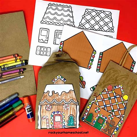 Paper Bag Gingerbread House Free Printable | FREE Printable