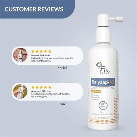 Fixderma Salyzap AZ Salicylic Acid Body Spray for Acne – Fixderma Skincare