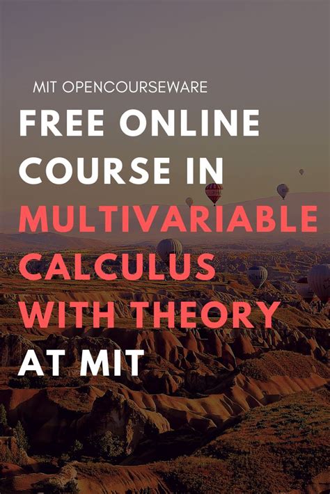 Image result for Multivariable Calculus MIT
