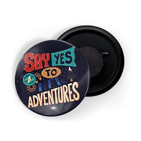 Buy dhcrafts Fridge Magnet Black Color Say Yes to New Adventure Glossy ...