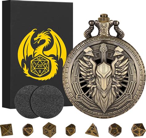 Amazon.com: Mini DND Dice Set Steampunk Hollow Paladin Knight Warrior ...
