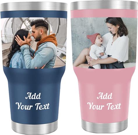 Amazon.com | Personalized 30oz Tumblers w/Picture, Text, Name, Custom ...