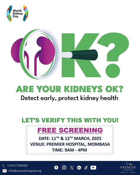 WORLD KIDNEY DAY: FREE KIDNEY SCREENING!, Links Road, Nyali, Mombasa ...