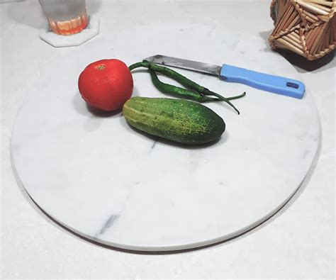 Buy KRAFT CLOUDS® White Marble Chopping Board / Cutting Board / Cheese ...