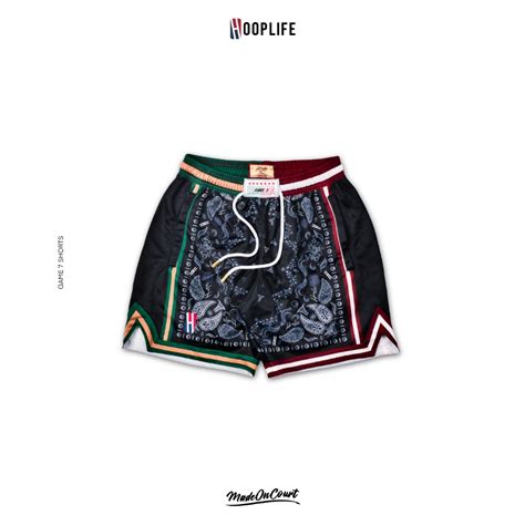 กางเกงขาสั้นแนวสตรีท HoopLife ” GAME 7 ” Basketball Retro Shorts ...