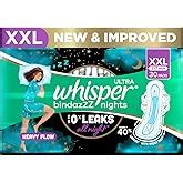Buy Whisper Bindazzz Nights 7 XXL Sanitary Pads, Upto 0% Leaks All ...