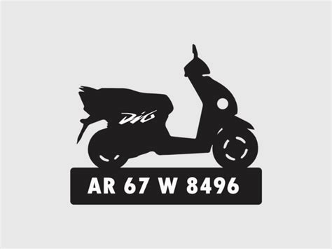 Bike Shape Number Plate Keychain - VS22 - Honda Dio Key Chain; Wisholize