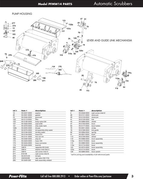 Sweepscrub Powr Flite Multiwash 14 Walk Behind Floor Scrubber Parts ...