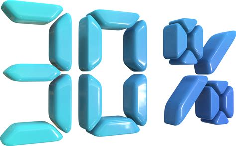Discount thirty percentage 3D icon. 18741753 PNG