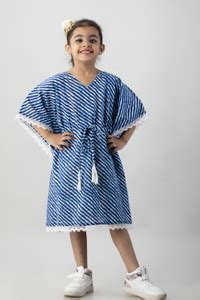 FlyFinns Striped Cotton Blend Girls Kaftan - Buy FlyFinns Striped ...