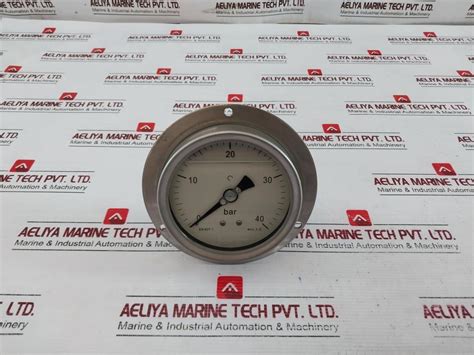 0-40 Bar Pressure Gauge En 837-1 Accuracy 1.0 – Aeliya Marine Tech