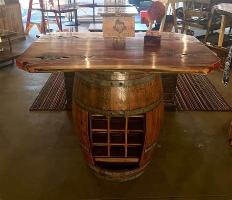 Etsy Wine Barrel Table at Michiko Durbin blog