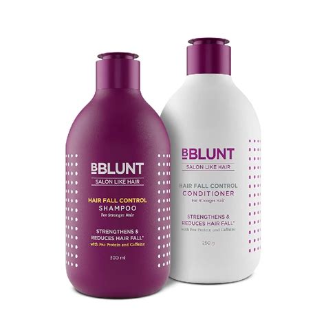 BBLUNT Hair Fall Control Shampoo & Conditioner Combo with Pea Protein ...