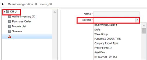 Adding Screens to Different Menus
