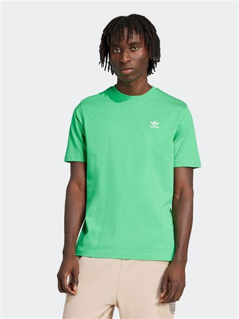 Buy adidas Originals Green Trefoil Essentials 100% Cotton T-Shirt from ...