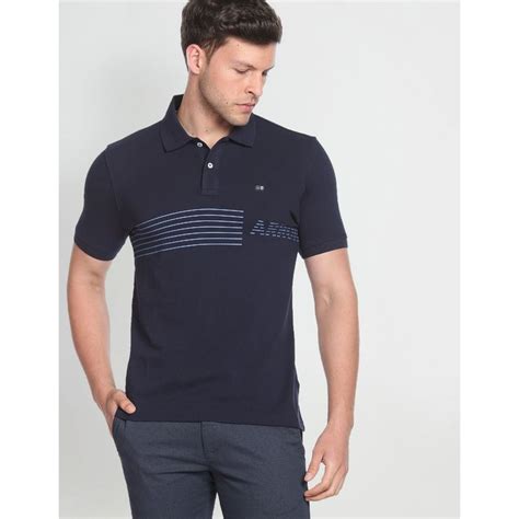 Buy Arrow Sports Horizontal Stripe Cotton Polo Shirt Online