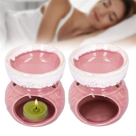 Candle Holder Oil Burner, 2 Pieces Ceramic Aroma Candle Diffuser Oil ...