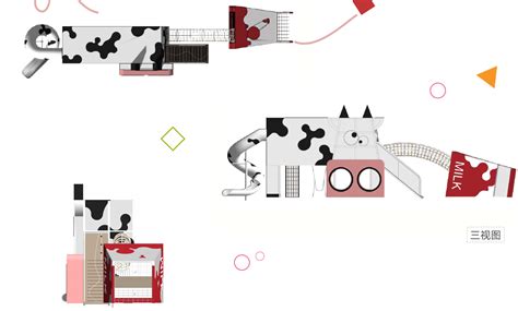 Dairy Cow Play Systems | Stainless Steel Slide | Animal-Shaped Play ...