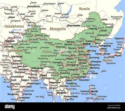 Map china vector vectors Stock Vector Images - Alamy
