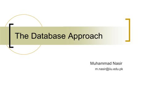 Image result for Database Approach