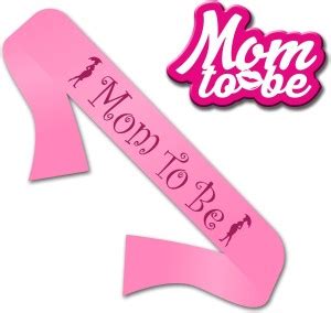 Yey Baby Shower Props and Decoration Combo Set (2 pcs) Mom to Be Sash ...