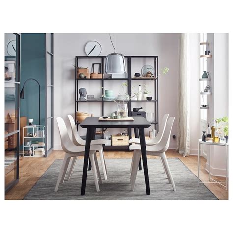 VITTSJÖ storage combination, black-brown/glass, 151x36x175 cm (591 ...