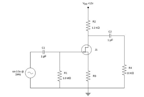 Image result for Common Source JFET Amplifier Self-Biasing Lab