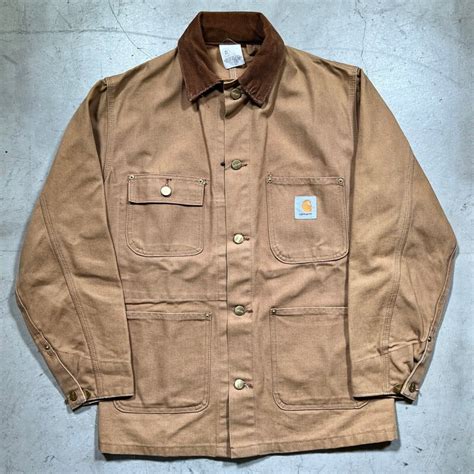 80's carhartt カーハート ミシガンチョアコート カバーオール ワークジャケット ブラウンダック CRAFTED WITH ...