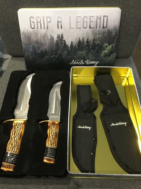 SCHRADE UNCLE HENRY LIMITED EDITION 2 pc Knife Knives Set GRIP A LEGEND ...