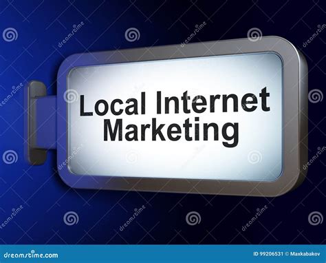 Marketing Concept: Local Internet Marketing on Billboard Background ...