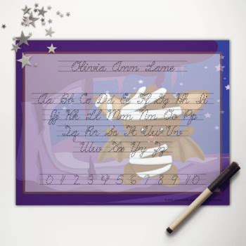 Bat Mummy Cave Printable Abc Cursive Writing Mat by Everyoul | TPT