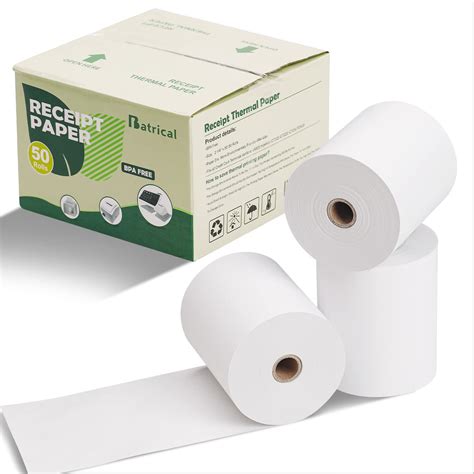 Thermal Receipt POS Cash Register Paper Rolls 3-1/8 x 230ft,50 rolls ...