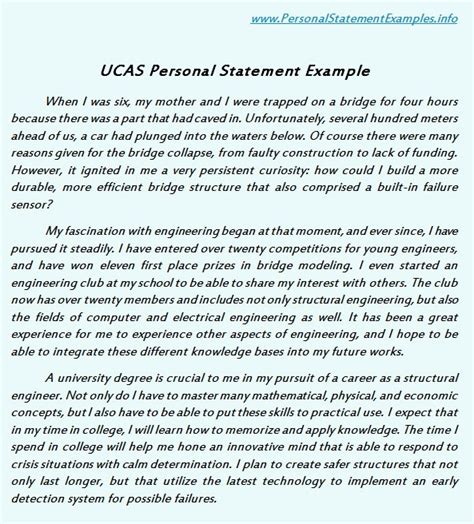 Personal Statement Examples 的图像结果