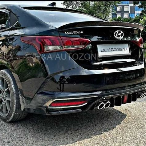 Hyundai Verna For 2020 to 2022 Model F1 Style Diffuser With LED ...