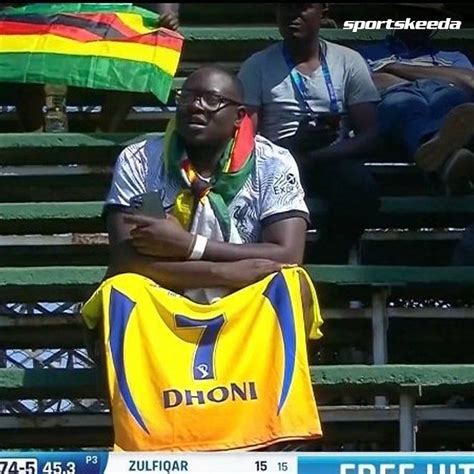 [Photo] A die-hard fan of MS Dhoni attends match between Zimbabwe and ...
