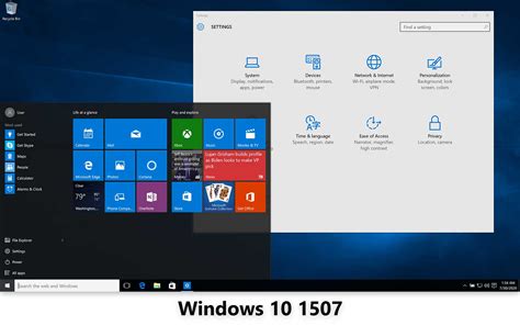 Interface de Windows 10 1507 - GinjFo