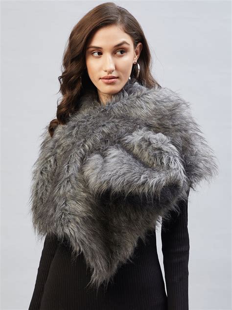 Light Grey Fur Cape